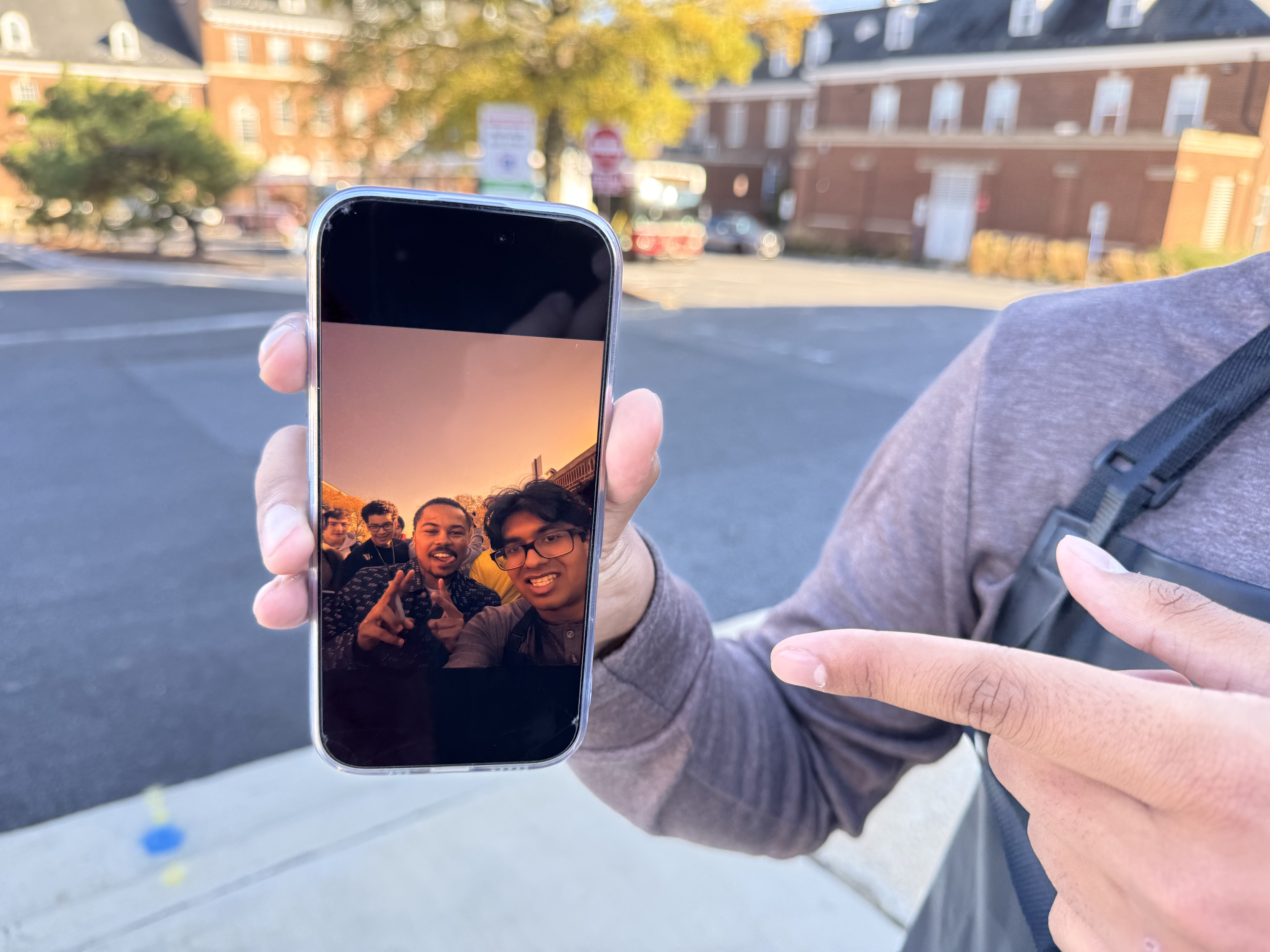 UMD student and Adamn Killa fan Ronak Chauhan shows off a selfie he got with the rapper. ZFJ/Alvin Wu