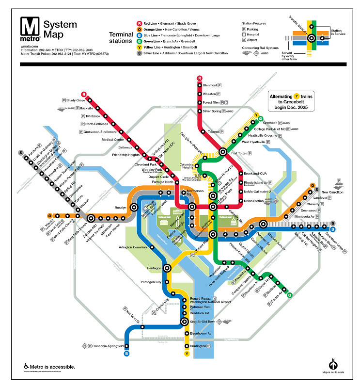 Washington Metro begins longer weekend hours, Red and Silver Line changes