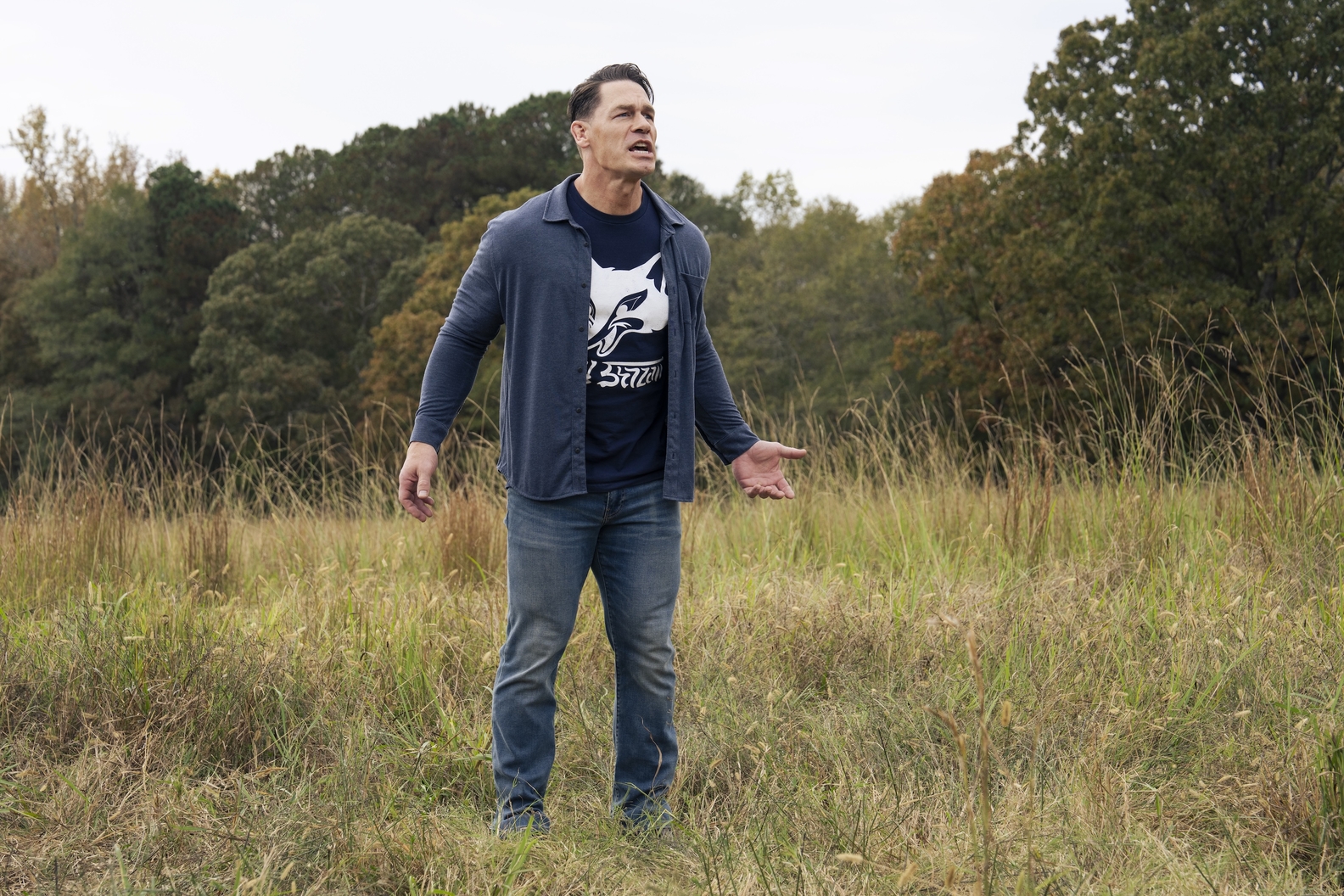 Chris Smith (John Cena) stuck in “Salvation,” the metahuman prison discovered by ARGUS. HBO MAX/Jessica Miglio