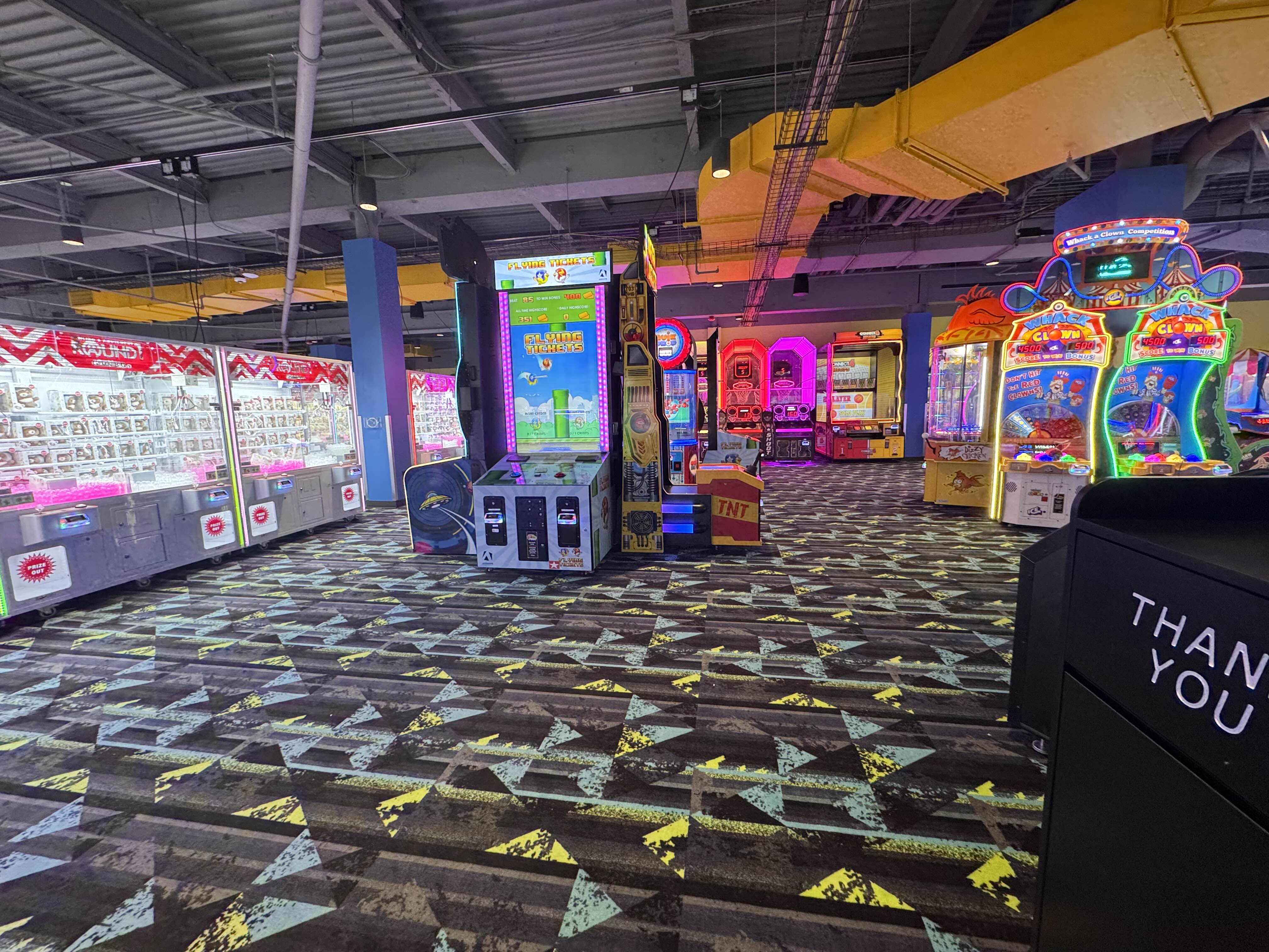 Round1 interior arcade view. ZFJ/Zoe Wu