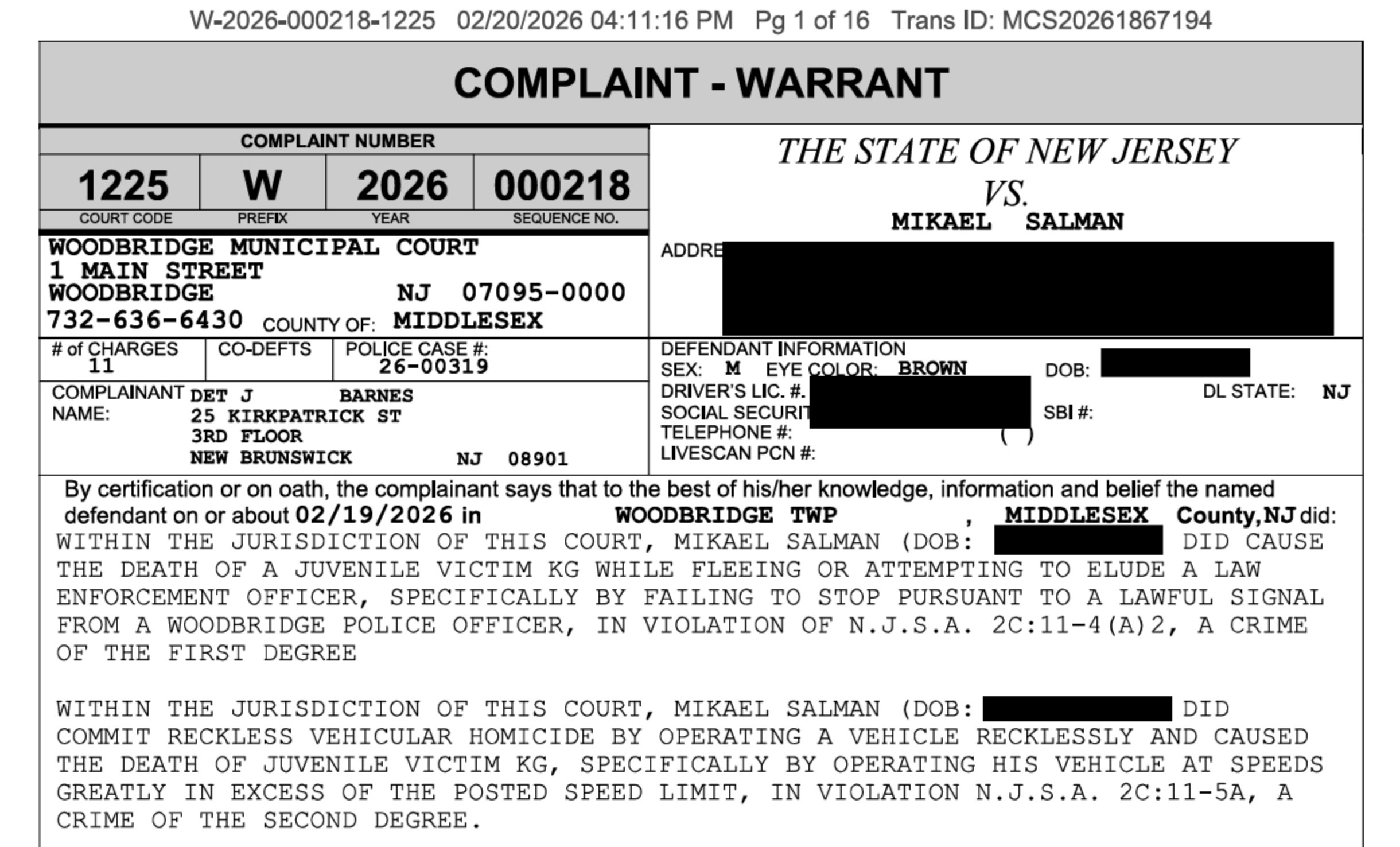 Iselin man charged with police chase crash that killed Edison High student